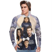 Lade das Bild in den Galerie-Viewer, Multi-Image-Design Männer / Herren UV-Schutz Langarm Shirt Sonnenschutz Hautschutz Shirt mit Sonnenhut Schnelltrocknend NZ145 mit Foto Design Motiv Text selbst gestalten und bedrucken