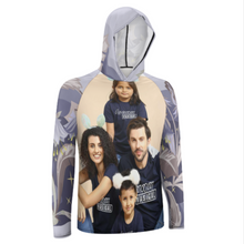 Lade das Bild in den Galerie-Viewer, Multi-Image-Design Männer / Herren UV-Schutz Langarm Shirt Sonnenschutz Hautschutz Shirt mit Sonnenhut Schnelltrocknend NZ145 mit Foto Design Motiv Text selbst gestalten und bedrucken