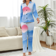 Lade das Bild in den Galerie-Viewer, Multi-Image-Design Schlafanzug Zweiteiliger Homewear Pyjama aus Satin für Damen/Frauen DTZREV1 mit Foto Design Motiv Text selbst gestalten und bedrucken