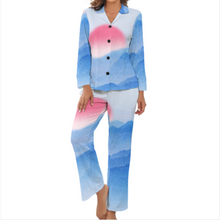 Lade das Bild in den Galerie-Viewer, Multi-Image-Design Schlafanzug Zweiteiliger Homewear Pyjama aus Satin für Damen/Frauen DTZREV1 mit Foto Design Motiv Text selbst gestalten und bedrucken