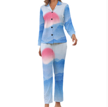 Lade das Bild in den Galerie-Viewer, Multi-Image-Design Schlafanzug Zweiteiliger Homewear Pyjama aus Satin für Damen/Frauen DTZREV1 mit Foto Design Motiv Text selbst gestalten und bedrucken