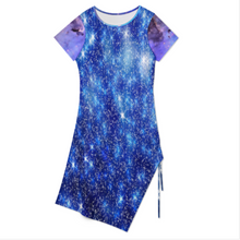 Lade das Bild in den Galerie-Viewer, Multi-Image-Design Shirtkleid Sommerkleid Midikleid Strandkleid mit Schlitz A44Q mit Foto Design Motiv Text selbst gestalten und bedrucken (Simple Design)