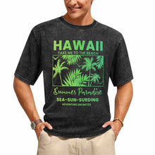 Lade das Bild in den Galerie-Viewer, Unisex Vintage T-Shirt mit Muster und überschnittenen Schultern mit Fotos Muster Text Logo selbst gestalten und bedrucken