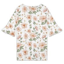 Lade das Bild in den Galerie-Viewer, Einzelbild-Design Damen / Frauen T-Shirt mit V-Ausschnitt und Lotusärmeln NT101 mit Namen Fotos Text selbst gestalten und bedrucken