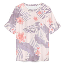 Lade das Bild in den Galerie-Viewer, Einzelbild-Design Damen / Frauen T-Shirt mit Rundhalsausschnitt und Lotusblattärmeln NT103 mit Foto Design Motiv Text selbst gestalten und bedrucken