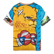 Lade das Bild in den Galerie-Viewer, Multi-Image-Design Damen / Frauen T-Shirt mit Rundhalsausschnitt und Lotusblattärmeln NT103 mit Foto Design Motiv Text selbst gestalten und bedrucken