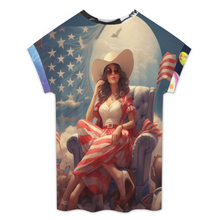 Lade das Bild in den Galerie-Viewer, Multi-Image-Design Damen / Frauen T-Shirt mit überschnittenen Schultern und kurzen Ärmeln NT105 mit Foto Design Motiv Text selbst gestalten und bedrucken (Simple Design)