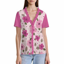 Lade das Bild in den Galerie-Viewer, Damen / Frauen Kurzärmelige Strickjacke T-shirt NT110 mit Foto Design Motiv Text selbst gestalten und bedrucken