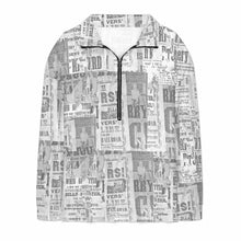 Lade das Bild in den Galerie-Viewer, Unisex Damen/Herren Lässiges Langarm Sweatshirt mit Reißverschluss und V-Ausschnitt NT53 mit Foto Design Motiv Text selbst gestalten und bedrucken