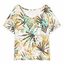 Lade das Bild in den Galerie-Viewer, Einzelbild-Design Damen / Frauen Lockeres V-Ausschnitt T-Shirt mit Schlitzsaum NT65 mit Foto Design Motiv Text selbst gestalten und bedrucken (Simple Design)