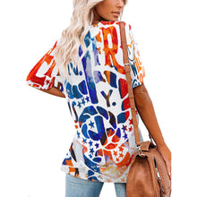 Lade das Bild in den Galerie-Viewer, Einzelbild-Design Ice Silk Short Sleeve Shirt V-Neck T-Shirt NZ109 - Damen / Frauen - selbst gestalten und bedrucken