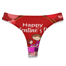 Lade das Bild in den Galerie-Viewer, Multi-Image-Druck Eisseiden T-back Tanga Unterhosen Unterwäsche NZ207 Damen / Frauen mit Fotos Muster Text selbst gestalten und bedrucken
