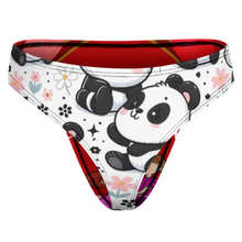 Lade das Bild in den Galerie-Viewer, Multi-Image-Druck Eisseiden T-back Tanga Unterhosen Unterwäsche NZ207 Damen / Frauen mit Fotos Muster Text selbst gestalten und bedrucken