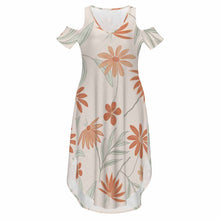 Lade das Bild in den Galerie-Viewer, Off-Shoulder Kleid Sommer Damen Sexy Trägerloses Kleid GJQ mit Foto Design Motiv Text selbst gestalten und bedrucken (Simple Design)