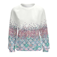 Lade das Bild in den Galerie-Viewer, Multi-Image-Druck Sweatershirt Raglan Shirt Rund-Ausschnitt Langarmshirt RH Damen / Frauen mit Fotos Muster Text Logo selbst gestalten und bedrucken