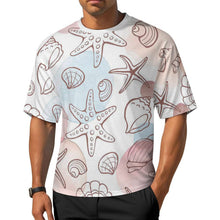 Lade das Bild in den Galerie-Viewer, Voll Druck Reiner Baumwolle Locker geschnittenes T-Shirt mit überschnittenen Schultern und mittellangen Ärmeln S28T mit Foto Design Motiv Text selbst gestalten und bedrucken