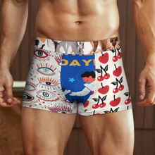 Lade das Bild in den Galerie-Viewer, Multi-Image-Druck Herren Unterhose / Männer Boxershort mit Eisseide und Taille SDS025 mit Fotos Muster Text Logo selbst gestalten und bedrucken