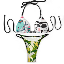 Lade das Bild in den Galerie-Viewer, Multi-Image-Druck Sexy Damen / Frauen Bademode Triangel Bikini Set SDS0314 mit Fotos Muster Text Logo selbst gestalten und bedrucken
