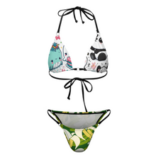 Lade das Bild in den Galerie-Viewer, Multi-Image-Druck Sexy Damen / Frauen Bademode Triangel Bikini Set SDS0314 mit Fotos Muster Text Logo selbst gestalten und bedrucken