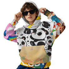 Lade das Bild in den Galerie-Viewer, Multi-Image-Design Kinder Kapuzensweatshirt Hoodie SDS127 mit Foto Design Motiv Text selbst gestalten und bedrucken
