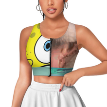 Lade das Bild in den Galerie-Viewer, Multi-Image-Druck Sport Yoga Reißverschluss Bra Top Damen / Frauen SDS2007 selbst gestalten und bedrucken