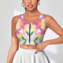 Lade das Bild in den Galerie-Viewer, Sport Yoga Reißverschluss Bra Top Damen / Frauen SDS2007 selbst gestalten und bedrucken