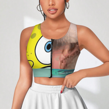 Lade das Bild in den Galerie-Viewer, Multi-Image-Druck Sport Yoga Reißverschluss Bra Top Damen / Frauen SDS2007 selbst gestalten und bedrucken