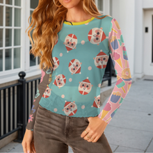 Lade das Bild in den Galerie-Viewer, Multi-Image-Druck Damen / Frauen Langärmeliges Mesh T-Shirt SDS2504 mit Foto Design Motiv Text selbst gestalten und bedrucken