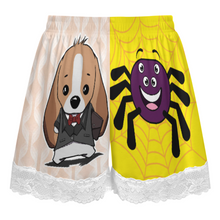 Lade das Bild in den Galerie-Viewer, Multi-Image-Druck Damen / Frauen kurze Pyjamahose mit Spitzenbesatz SDS2516 mit Fotos Muster Text Logo selbst gestalten und bedrucken