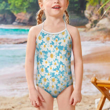 Lade das Bild in den Galerie-Viewer, Einteiliger Badeanzug mit Trägern SDS301 für Mädchen selbst gestalten und bedrucken
