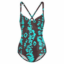 Lade das Bild in den Galerie-Viewer, Einzelbilddruck Damen / Frauen One-piece Swimsuit Badeanzug SDSYY001 mit Fotos Muster Text Logo selbst gestalten und bedrucken