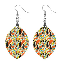 Lade das Bild in den Galerie-Viewer, Ohrhänger aus Holz / Paar Ohrringe ( 2-tlg ) mit Foto Text selbst gestalten und bedrucken