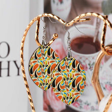 Lade das Bild in den Galerie-Viewer, Ohrhänger aus Holz / Paar Ohrringe ( 2-tlg ) mit Foto Text selbst gestalten und bedrucken