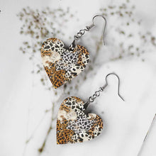 Lade das Bild in den Galerie-Viewer, Ohrhänger aus Holz / Paar Ohrringe ( 2-tlg ) mit Foto Text selbst gestalten und bedrucken