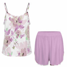 Lade das Bild in den Galerie-Viewer, Damen / Frauen Silk Sling Pajama Set SY02 selbst gestalten und bedrucken