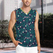 Lade das Bild in den Galerie-Viewer, Multi-Image-Design Herren / Männer Basketball Weste mit V-Ausschnitt TK mit Fotos Muster Text Logo selbst gestalten und bedrucken