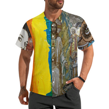 Lade das Bild in den Galerie-Viewer, Multi-Image-Design Herren / Männer TSYX Baseballshirt mit kurzen Ärmeln und Knopfleiste mit Foto Design Motiv Text selbst gestalten und bedrucken (Simple Design)