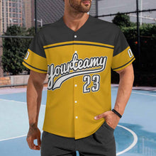 Lade das Bild in den Galerie-Viewer, Einzelbild-Design Herren / Männer TSYX Baseballshirt mit kurzen Ärmeln und Knopfleiste mit Foto Design Motiv Text selbst gestalten und bedrucken (Simple Design)