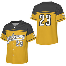 Lade das Bild in den Galerie-Viewer, Einzelbild-Design Herren / Männer TSYX Baseballshirt mit kurzen Ärmeln und Knopfleiste mit Foto Design Motiv Text selbst gestalten und bedrucken (Simple Design)