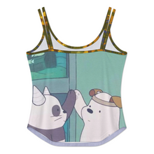 Lade das Bild in den Galerie-Viewer, Multi-Image-Design Damen / Frauen Rückenfreies Tank Top UDX mit Foto Design Motiv Text selbst gestalten und bedrucken (Simple Design)