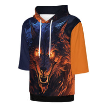 Lade das Bild in den Galerie-Viewer, Unisex Damen/Herren Kapuzenpullover Sweatshirt Kapuzenshirt Halbarm LM033 Multi-Image-Design Gesundheitstuch (auch Luftschicht genannt) mit Foto Design Motiv Text selbst gestalten und bedrucken