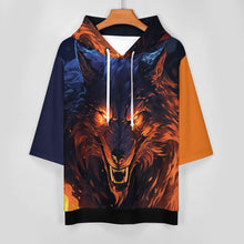 Lade das Bild in den Galerie-Viewer, Unisex Damen/Herren Kapuzenpullover Sweatshirt Kapuzenshirt Halbarm LM033 Multi-Image-Design Gesundheitstuch (auch Luftschicht genannt) mit Foto Design Motiv Text selbst gestalten und bedrucken