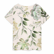 Lade das Bild in den Galerie-Viewer, Einzelbild-Design Damen / Frauen Kleines Kurzarm-T-Shirt mit V-Ausschnitt VDT mit Foto Design Motiv Text selbst gestalten und bedrucken (Simple Design)