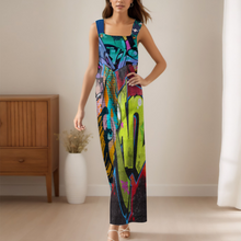 Lade das Bild in den Galerie-Viewer, Multi-Image-Design Damen / Frauen Jumpsuit mit Hosenträgern WLR mit Foto Design Motiv Text selbst gestalten und bedrucken (Simple Design)
