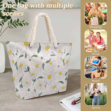 Lade das Bild in den Galerie-Viewer, Einzelbild-Design Hanfseil Tragetasche mit großem Fassungsvermögen XB0601066 mit Foto selbst gestalten und bedrucken