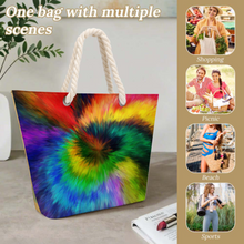 Lade das Bild in den Galerie-Viewer, Multi-Image-Design Hanfseil Tragetasche mit großem Fassungsvermögen XB0601066 mit Foto selbst gestalten und bedrucken