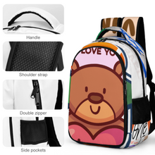 Lade das Bild in den Galerie-Viewer, Multi-Image-Design Taschen Rucksack Schultasche Schulrucksack mit Fotos Muster Text Logo selbst gestalten und bedrucken
