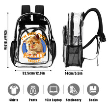Lade das Bild in den Galerie-Viewer, Transparenter Schulrucksack Schultasche Rucksack mit Netztasche mit Fotos Muster Text Logo selbst gestalten und bedrucken
