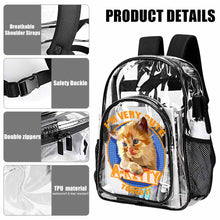 Lade das Bild in den Galerie-Viewer, Transparenter Schulrucksack Schultasche Rucksack mit Netztasche mit Fotos Muster Text Logo selbst gestalten und bedrucken