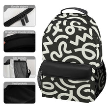 Lade das Bild in den Galerie-Viewer, Lässiger Taschen Rucksack Schultasche Schulrucksack XB0604193 mit Fotos Muster Text Logo selbst gestalten und bedrucken